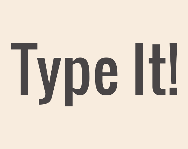 Type It cover